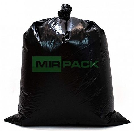 Пакеты для мусора 240 л, 100 мкм, ПВД, в пачках 50 шт, черные - Вид 1