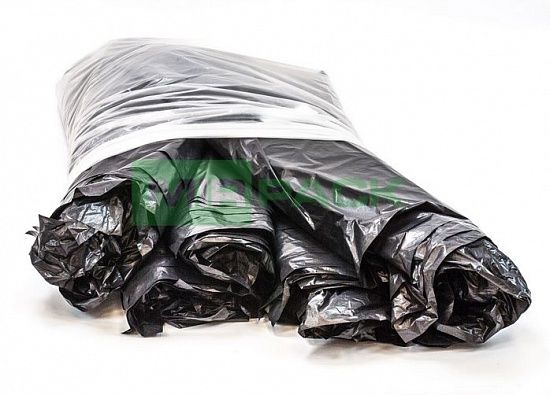 Мешки для мусора 60 литров, 45 мкм, черные, в пачках 500 шт. 2 х слойные до 40 кг. - Вид 3